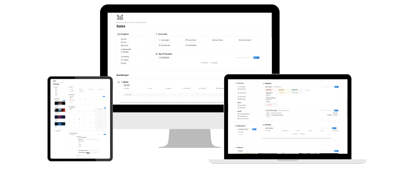 CEO Revenue Hub Screenshots als Mockup